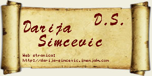 Darija Simčević vizit kartica